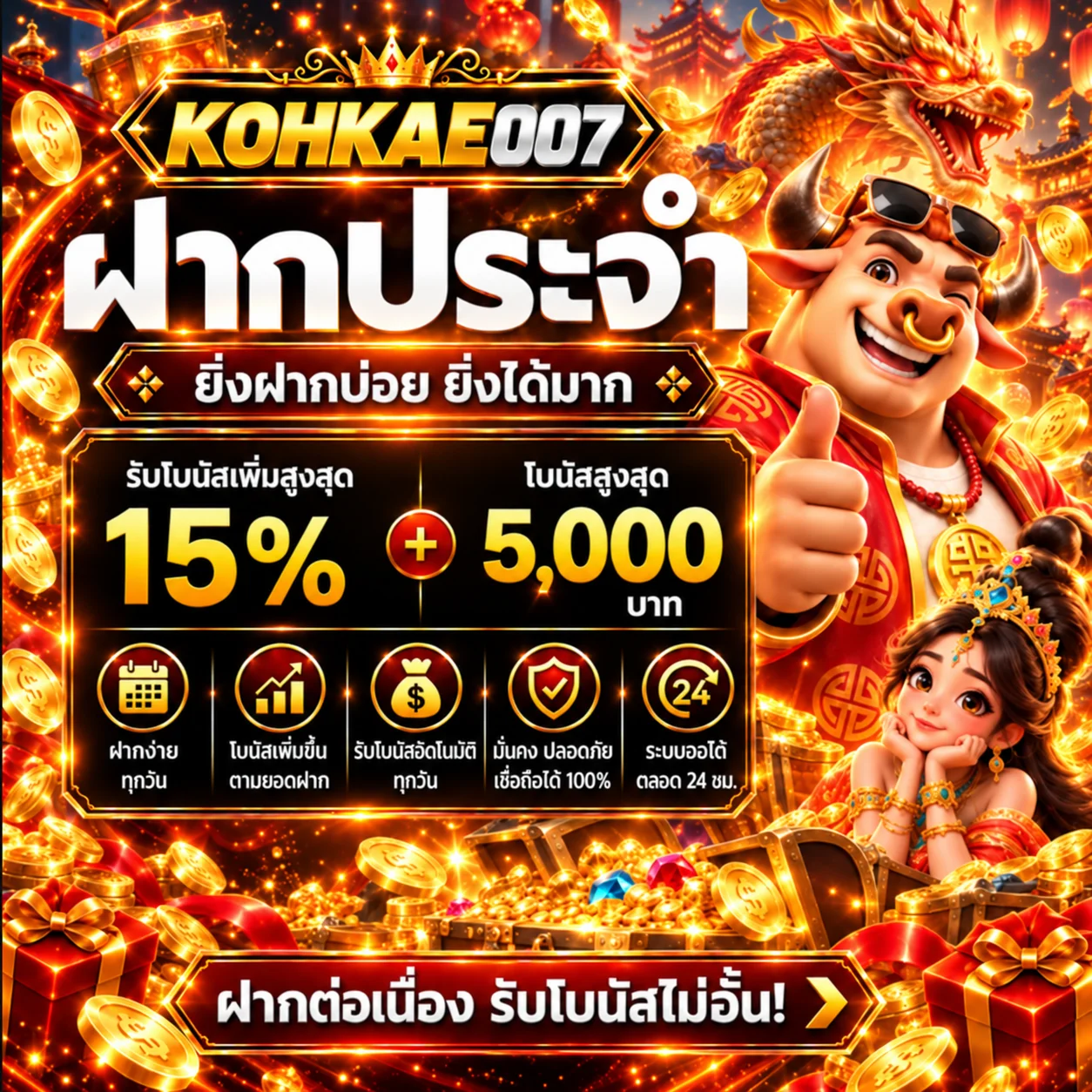 โปรโมชั่นสล็อตออนไลน์ KOHKAE007